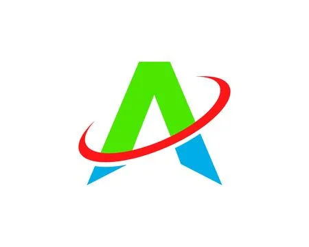 A Letter Swoosh Logo Template Stock Illustration