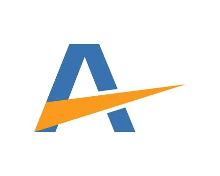 A Letter Swoosh Logo Template Stock Illustration