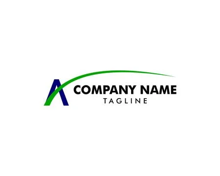 A Letter Swoosh Logo Template Stock Illustration