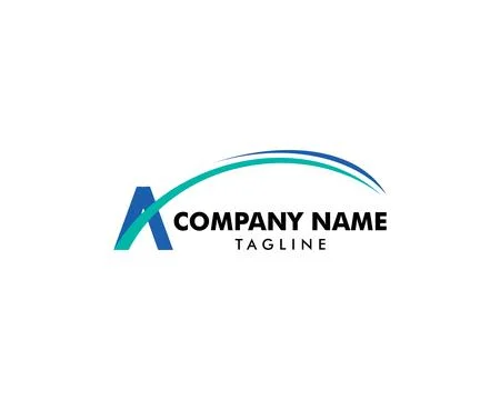 A Letter Swoosh Logo Template Stock Illustration