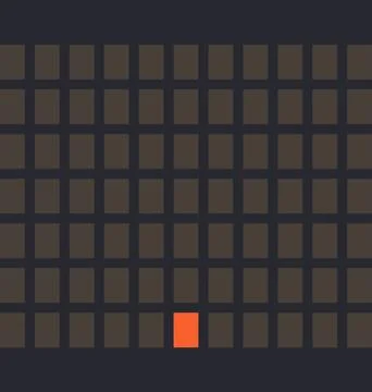 Letter Symbol Full Stop Led orange color and a dark background, Vector illu.. 库存插图