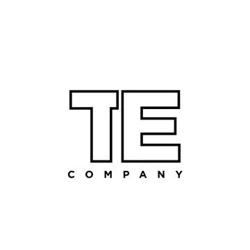 Letter T and E, TE logo design template. Minimal monogram initial based log.. Stock Illustration