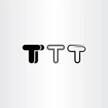 Letter t black icon vector set elements design イラスト素材