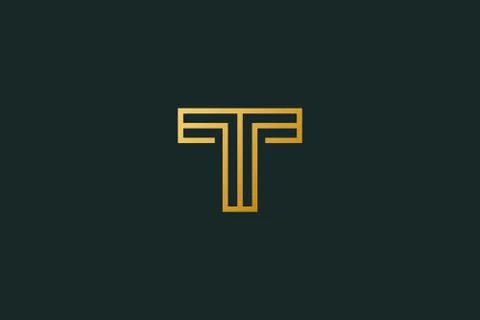 Letter T logo design . creative line art or monoline letter T logo . vector i Stock Illustration