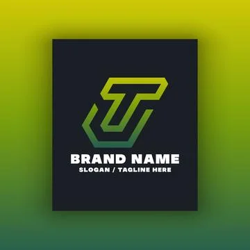 Letter T logo design template Illustrazione stock