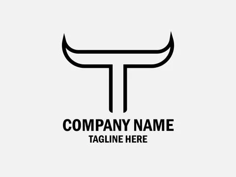 Letter T logo design vector sharp edge in the two corner イラスト素材