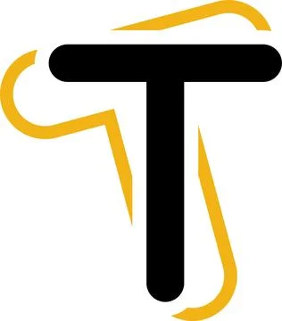 Letter t logo design vector Stock Illustration