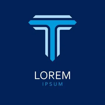 Letter T logo Illustrazione stock