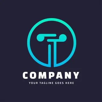 Letter T Logo Template Illustrazione stock