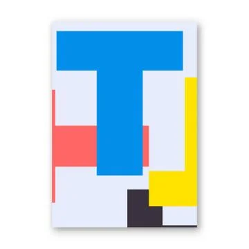 Letter T poster Stock Illustration