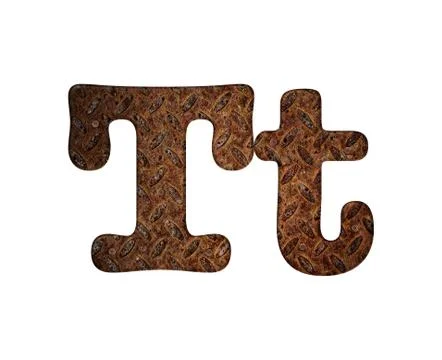 Letter t rusty metal. Stock Illustration