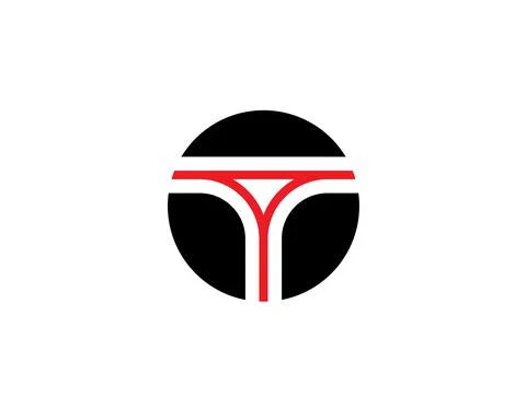 Letter T section road logo Stock Illustration