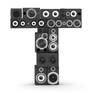 Letter T from speaker Stock Illustration