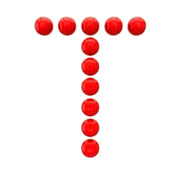 Letter "T" from spheres Stock Illustration