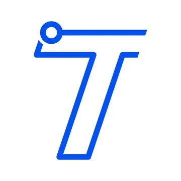 Letter T Technology Circuit Logo イラスト素材
