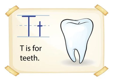 A letter T for tooth Stock Illustration