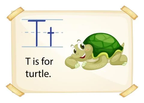 A letter T for turtle Stock Illustration