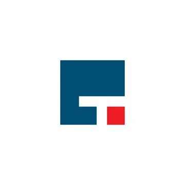 Letter T vector logo design in square Stock Illustration