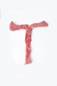 The letter T on a white background Stock Photos