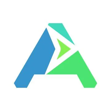 Letter A Tech Logo Concept Illustrazione stock