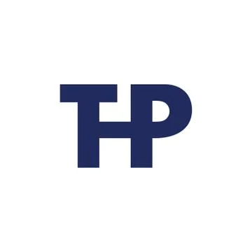 Letter thp simple geometric line logo vector Stock Illustration