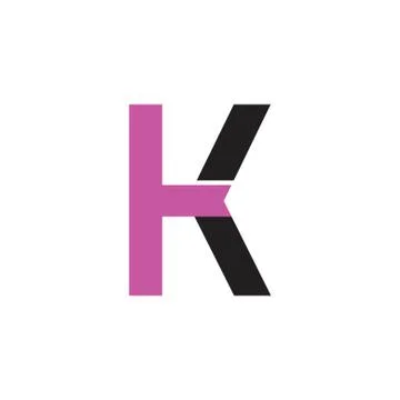 Letter tk simple geometric line logo vector Stock Illustration