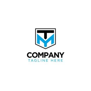 Letter TM Shield Monogram Logo Icon Illustrazione stock