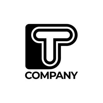 Letter TP or PT Monogram Logo Illustrazione stock