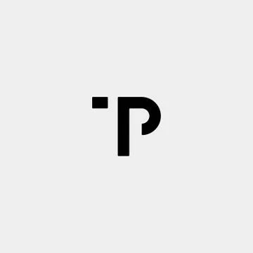 Letter TP PT T P Logo Design Simple Vector Stock Illustration