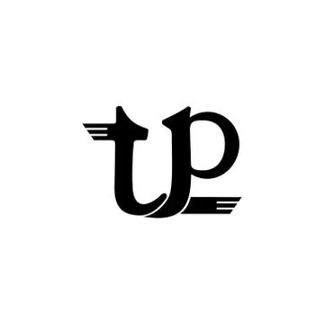 Letter tp simple linked design logo vector Illustrazione stock