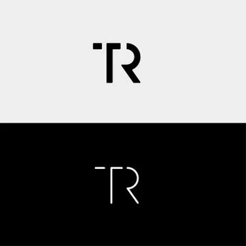 Letter TR RT T R Logo Design Simple Vector Stock Illustration