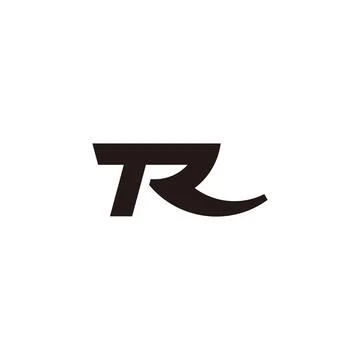 Letter tr simple geometric motion dynamic logo vector Illustrazione stock