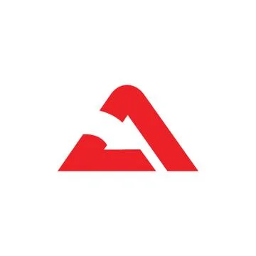 Letter a triangle arrow logo vector Illustrazione stock