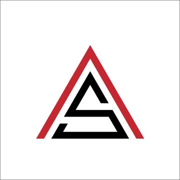 Letter AS triangle logo vector template Stock Illustration