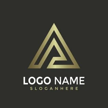 Letter A Triangle Modern Logo Design Vector Illustration 스톡 일러스트