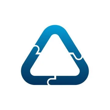 A Letter Trinity triangle Icon Vector Logo Template Illustrazione stock