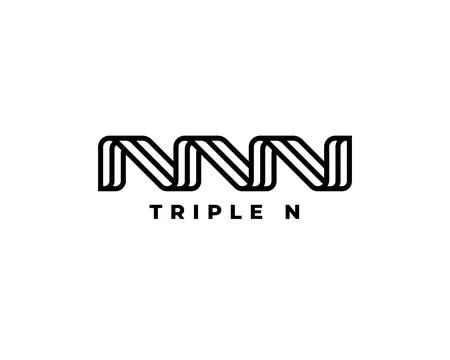 Letter Triple N Logo Stock Illustration