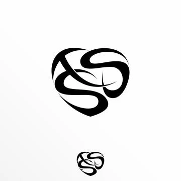 Letter TSS logo free vector stock. Love abstract design concept. Illustrazione stock
