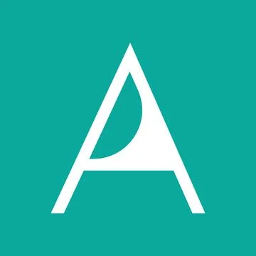 Letter A typography logo design template element. Illustrazione stock