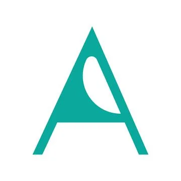 Letter A typography logo design template element. Stock Illustration