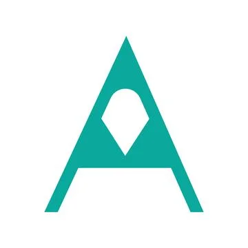 Letter A typography logo design template element. Illustrazione stock