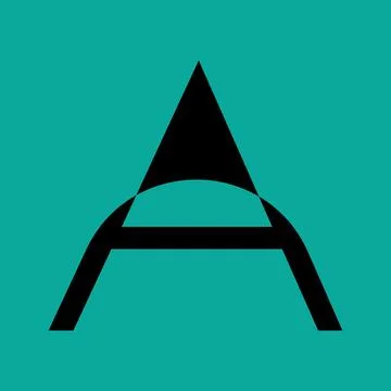 Letter A typography logo design template element Illustrazione stock