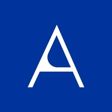 Letter A typography logo design template element. Stock Illustration