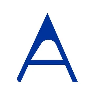 Letter A typography logo design template element. Stock Illustration