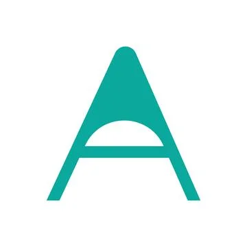 Letter A typography logo design template element Stock Illustration
