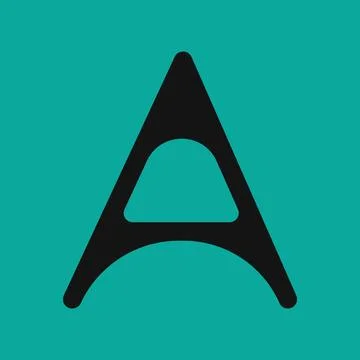 Letter A typography logo design template element Illustrazione stock