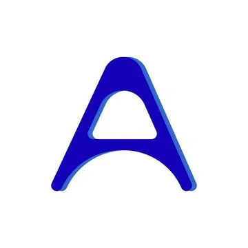 Letter A typography logo design template element. Stock Illustration
