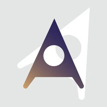 Letter A typography logo design template element Stock Illustration