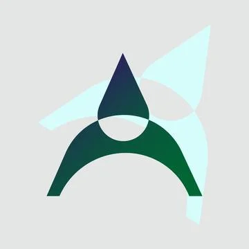 Letter A typography logo design template element. Stock-Illustration