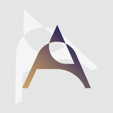 Letter A typography logo design template element. Illustrazione stock
